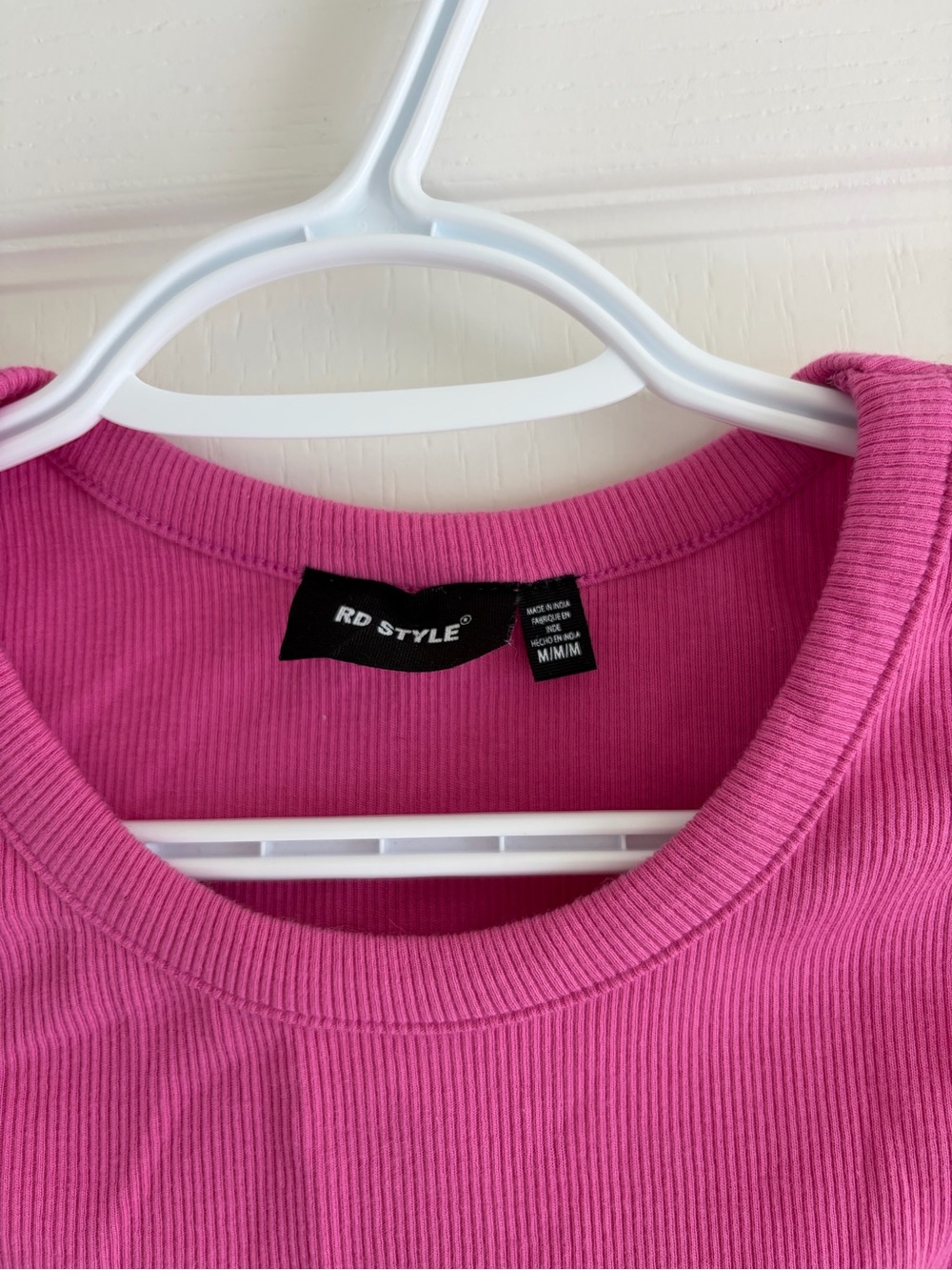 RD Style Fuchsia Ribbed Crewneck Tank - Picture 3 of 4